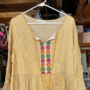 Studio West Yellow Striped Apparel